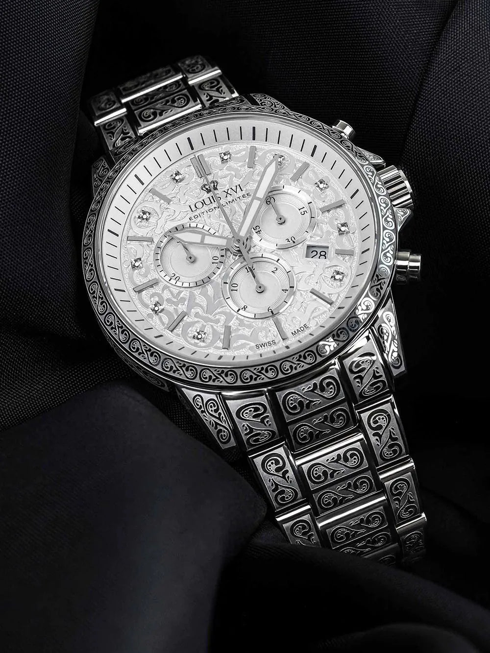 Louis XVI LXVI1820 Mens Watch Palais Royale 2.0 Diamond 43mm 10ATM