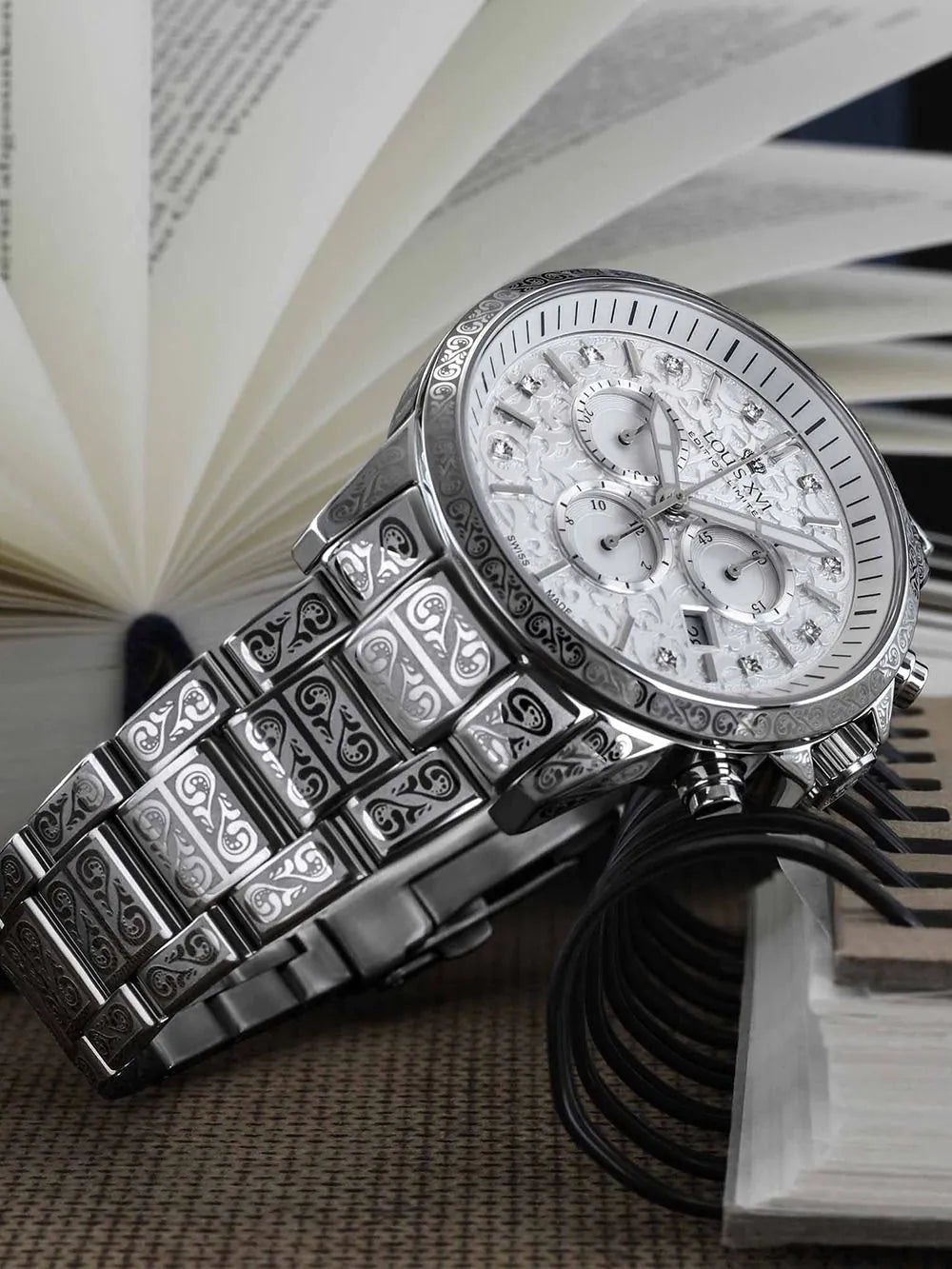 Louis XVI LXVI1820 Mens Watch Palais Royale 2.0 Diamond 43mm 10ATM