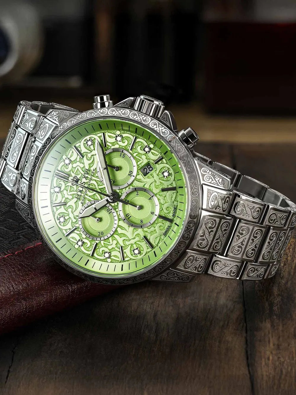 Louis XVI LXVI1826 Mens Watch Palais Royale 2.0 Diamond Chronograph 43mm 10ATM