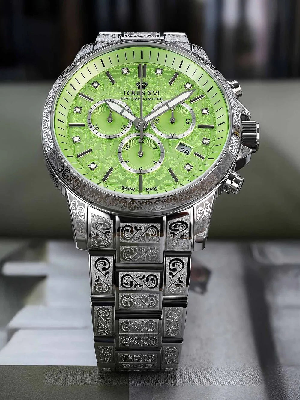 Louis XVI LXVI1826 Mens Watch Palais Royale 2.0 Diamond 43mm 10ATM