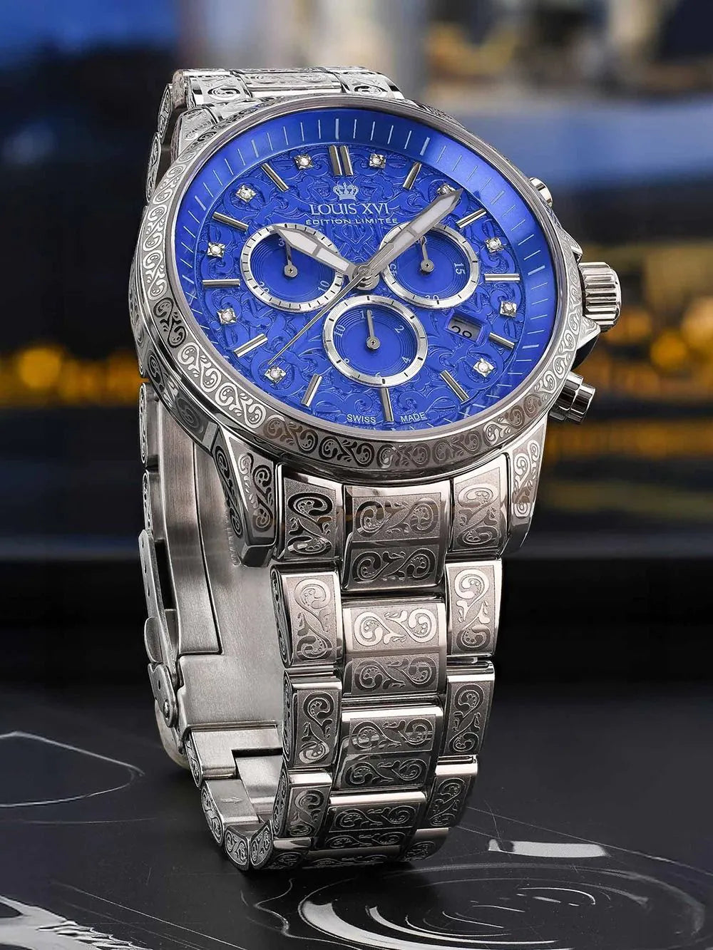 Louis XVI LXVI1827 Mens Watch Palais Royale 2.0 Diamond 43mm 10ATM