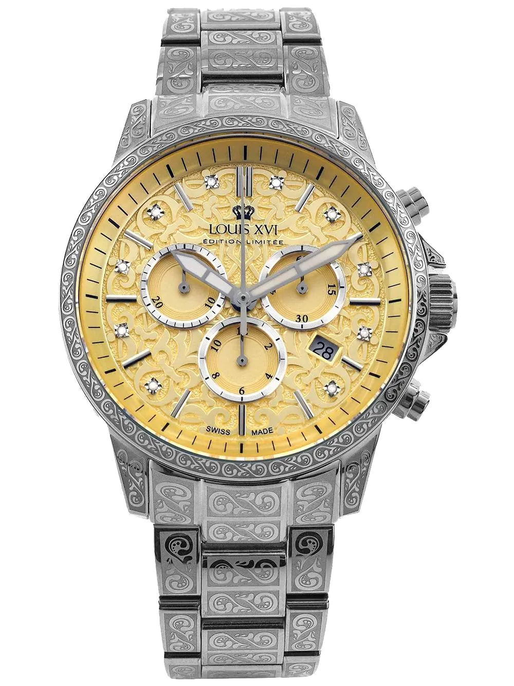 Louis XVI LXVI1828 Mens Watch Palais Royale 2.0 Diamond 43mm 10ATM