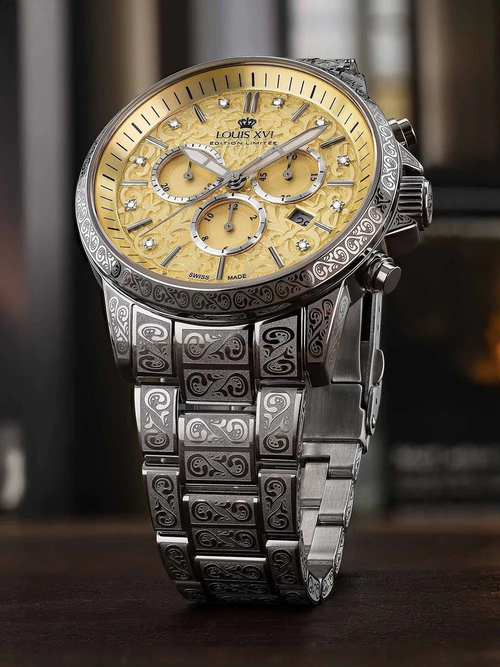 Louis XVI LXVI1828 Mens Watch Palais Royale 2.0 Diamond 43mm 10ATM