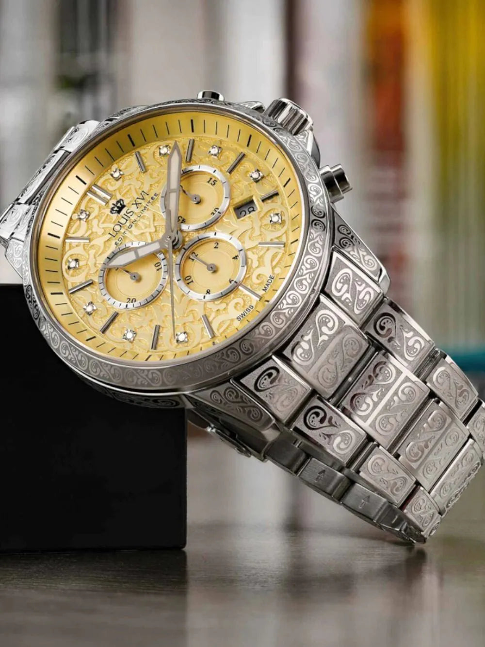 Louis XVI LXVI1828 Mens Watch Palais Royale 2.0 Diamond 43mm 10ATM