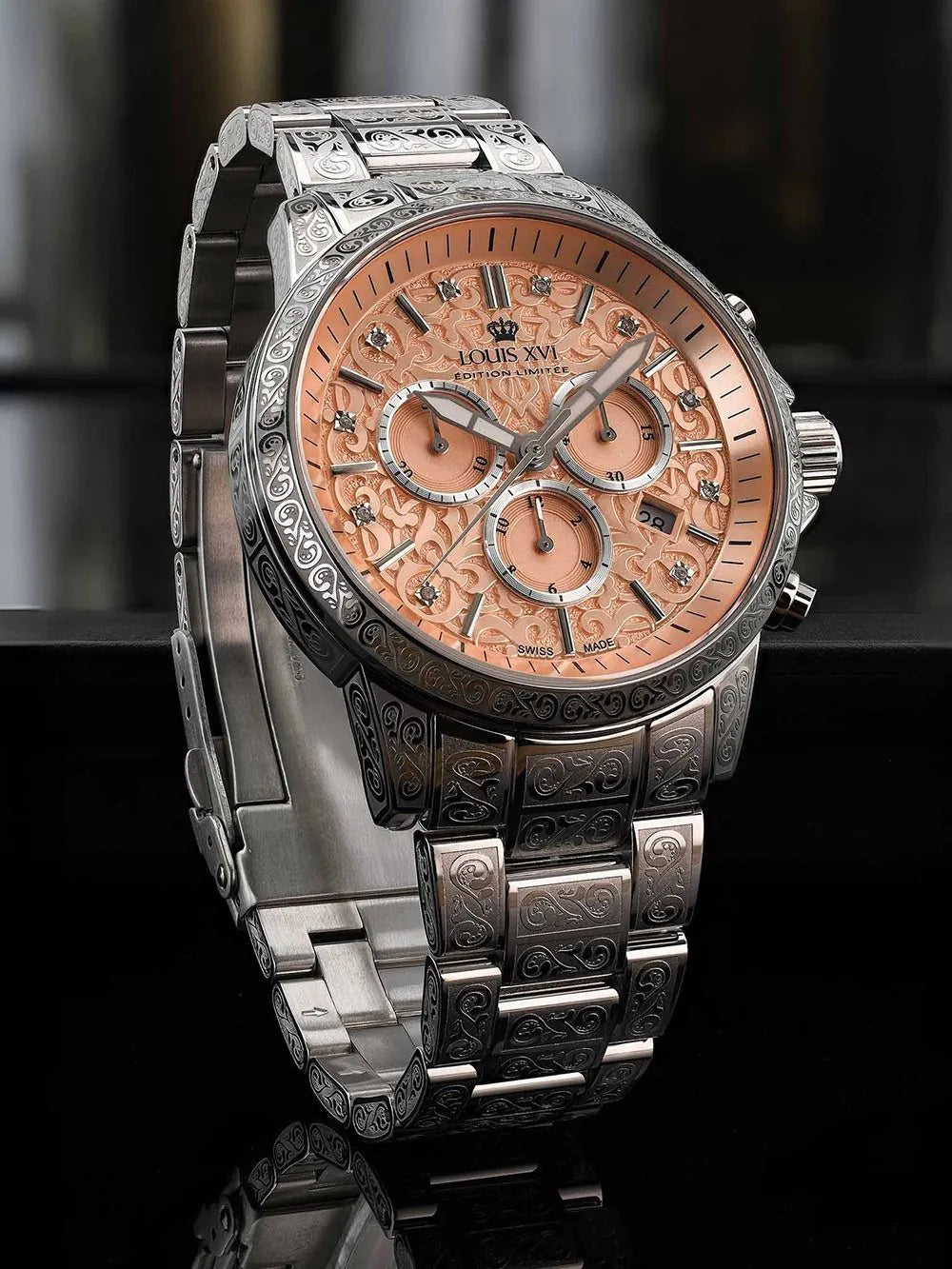 Louis XVI LXVI1829 Mens Watch Palais Royale 2.0 Diamond 43mm 10ATM