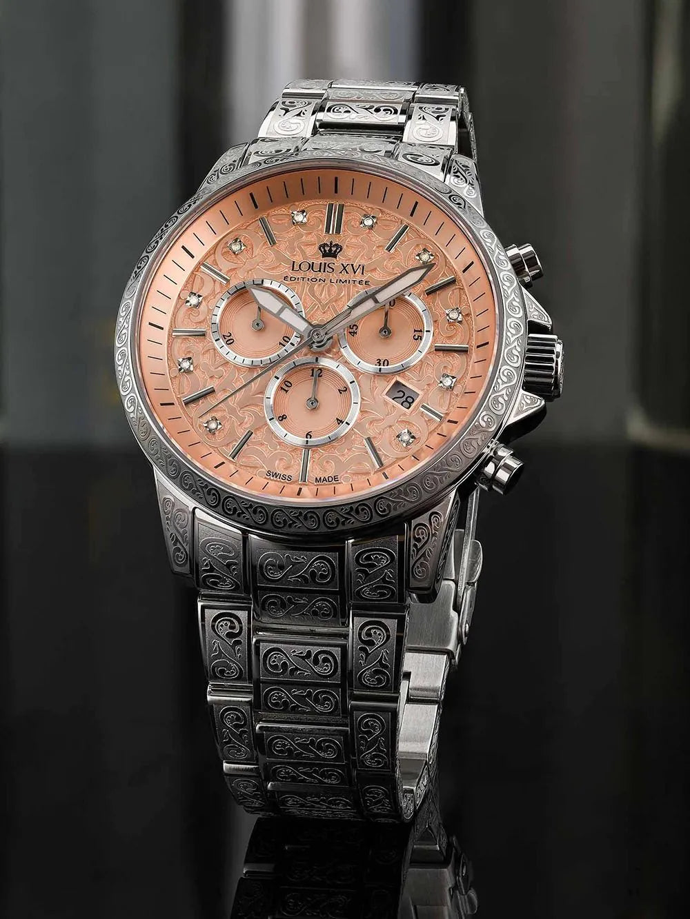 Louis XVI LXVI1829 Mens Watch Palais Royale 2.0 Diamond 43mm 10ATM