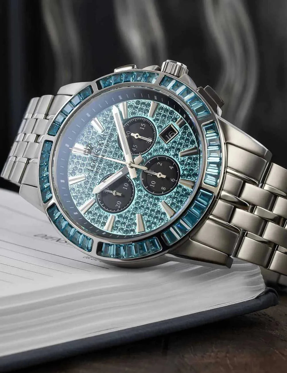 Louis XVI XLXVI1135 Mens Watch Majesté Iced Out Baguette Chronograph 43mm 5ATM