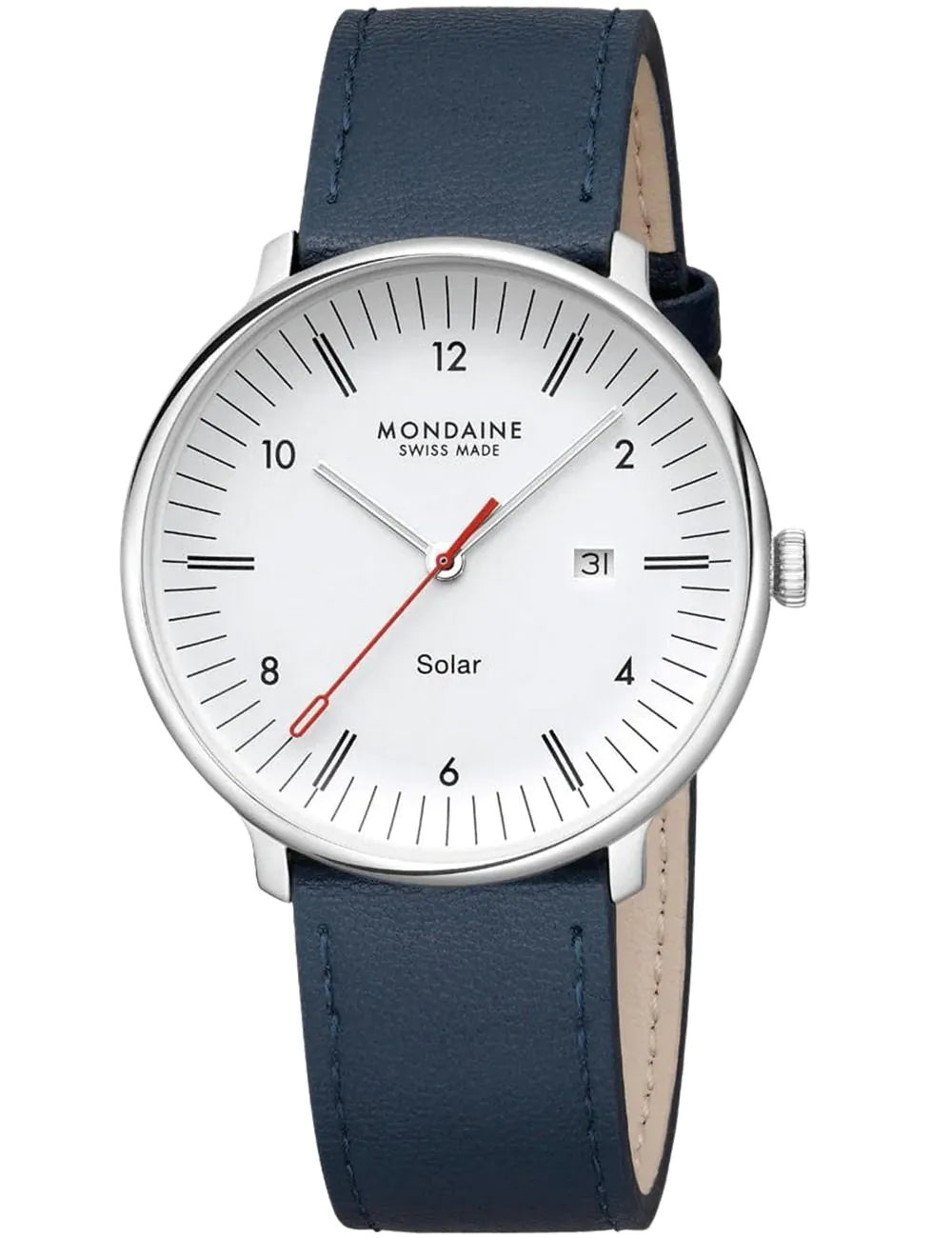 Mondaine MLE.41910.LDV Mens Watch Doppio Solar 41mm 5ATM