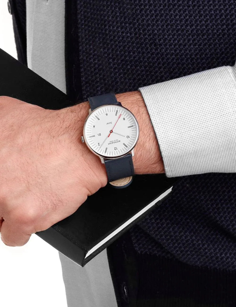 Mondaine MLE.41910.LDV Mens Watch Doppio Solar 41mm 5ATM