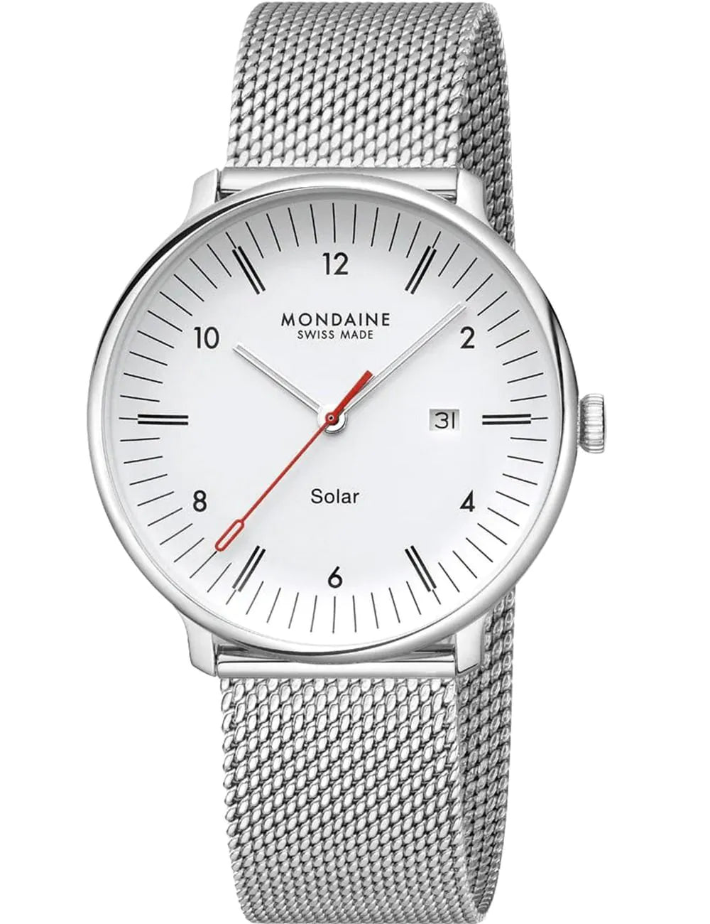 Mondaine MLE.41910.SM Mens Watch Doppio Solar 41mm 5ATM