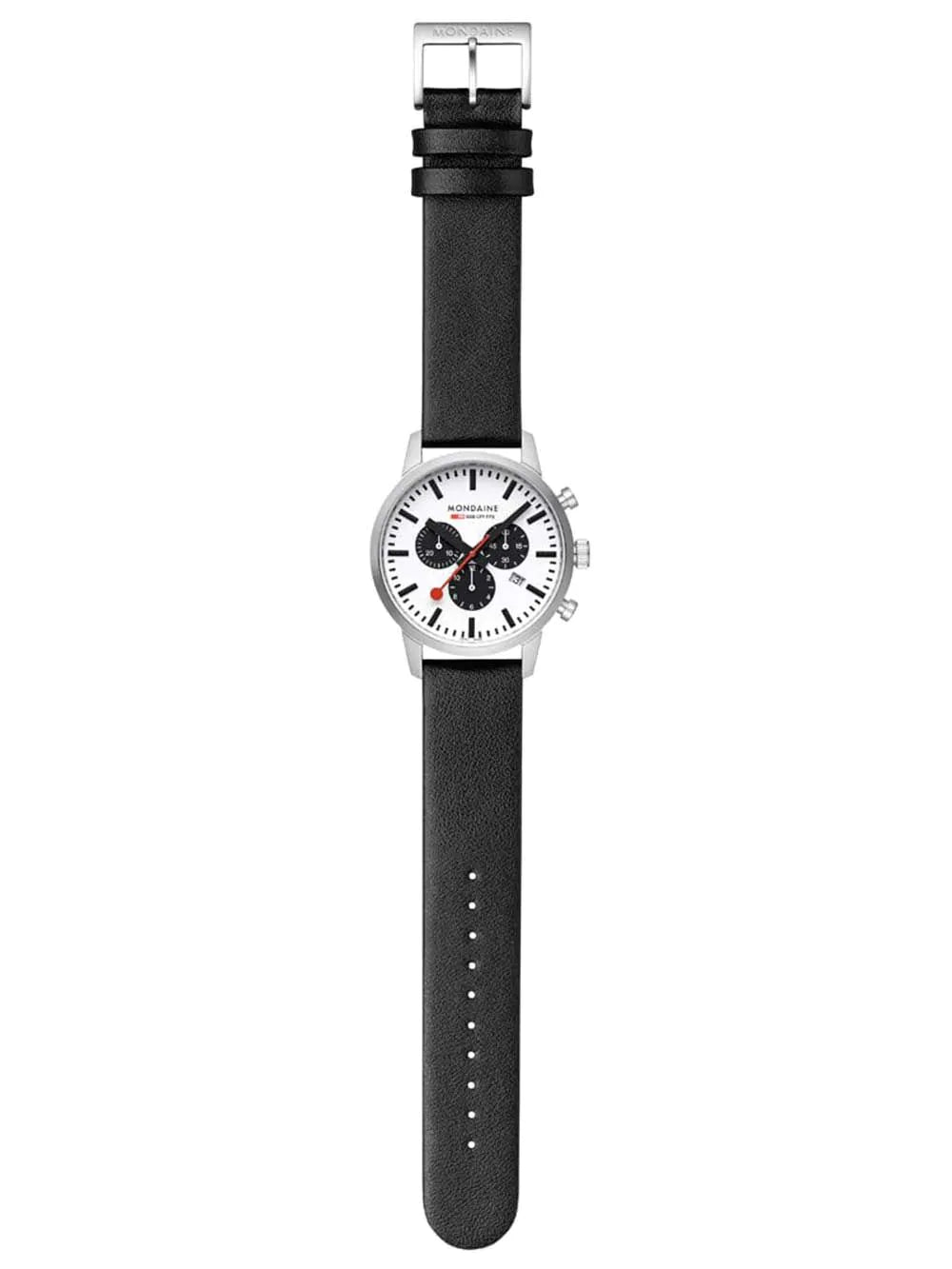 Mondaine MSD.41410.LBV Mens Watch SBB Neo Chronograph 41mm 5ATM