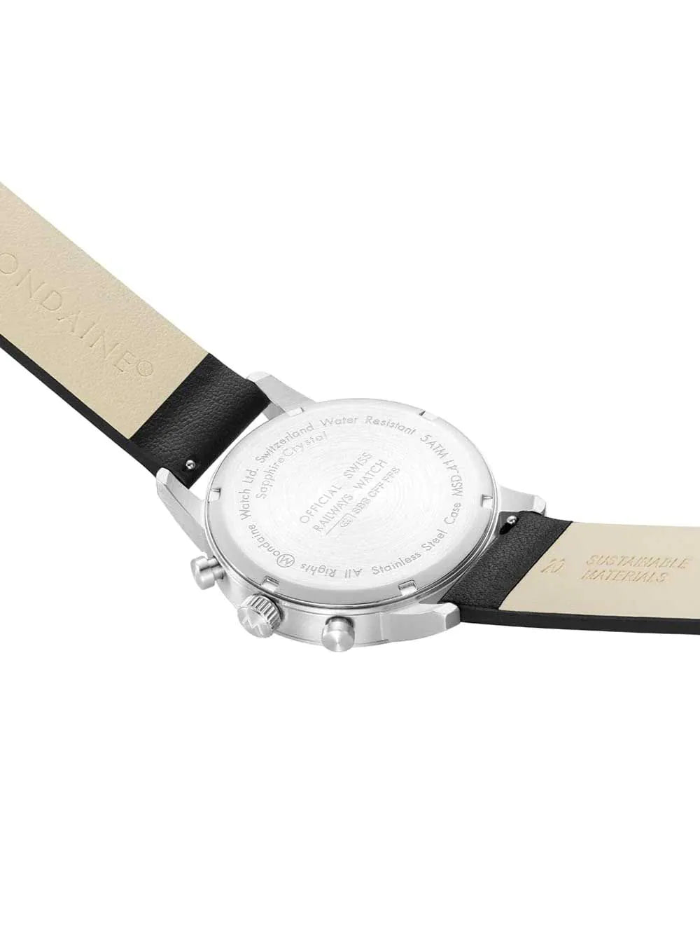 Mondaine MSD.41420.LBV Mens Watch SBB Neo Chronograph 41mm 5ATM