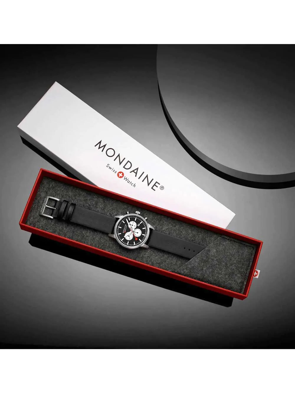 Mondaine MSD.41420.LBV Mens Watch SBB Neo Chronograph 41mm 5ATM
