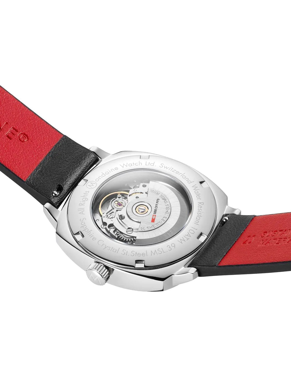 Mondaine MSL.3961B.LBV Mens Watch Cushion Automatic 39mm 10ATM