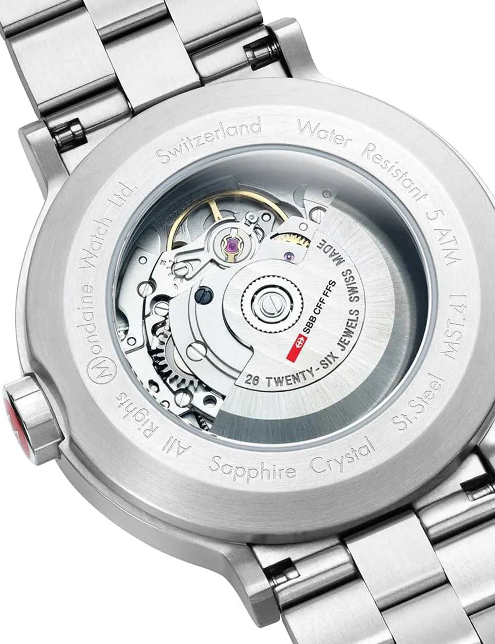 Mondaine MST.4161B.SJ Mens Watch SBB Original Automatic 41mm 3ATM