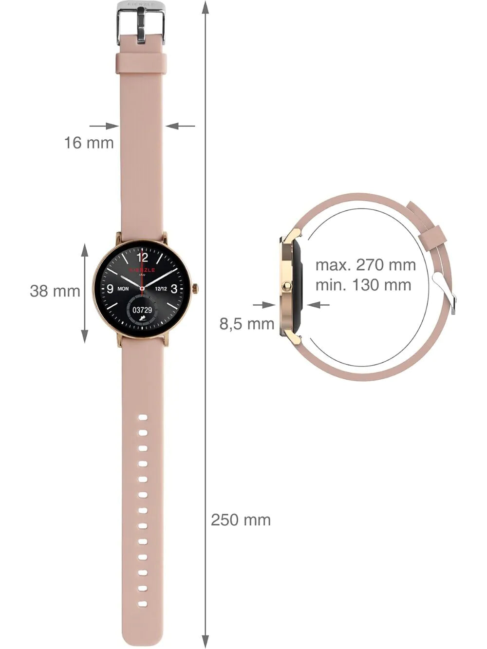 Kienzle 1822 MU-KI-90A Ladies watch Active SmartSlim 38mm 5ATM