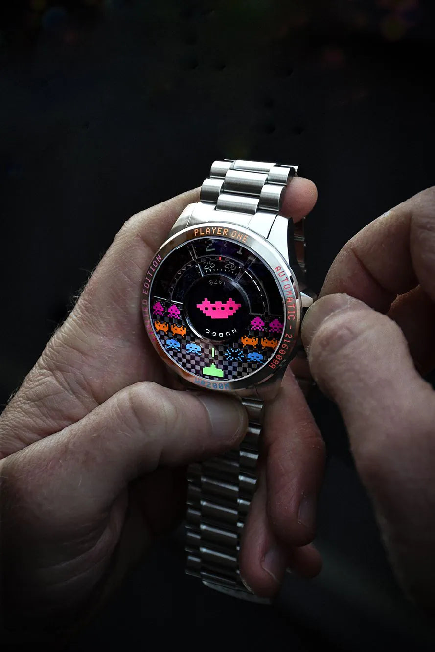 Nubeo NB-6082-SI-11 Mens Watch Quasar Automatic Limited 48mm 20ATM