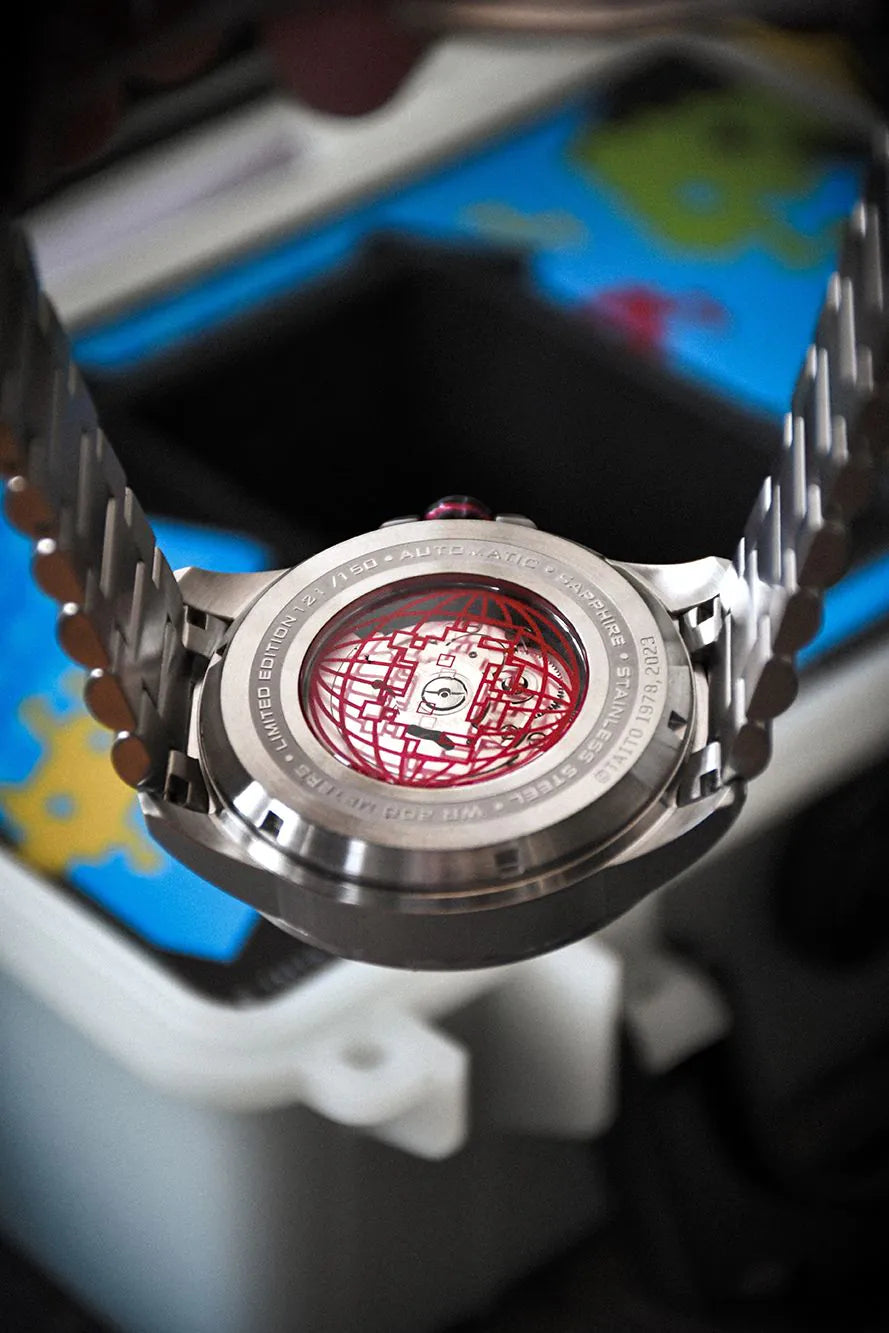 Nubeo NB-6082-SI-11 Mens Watch Quasar Automatic Limited 48mm 20ATM