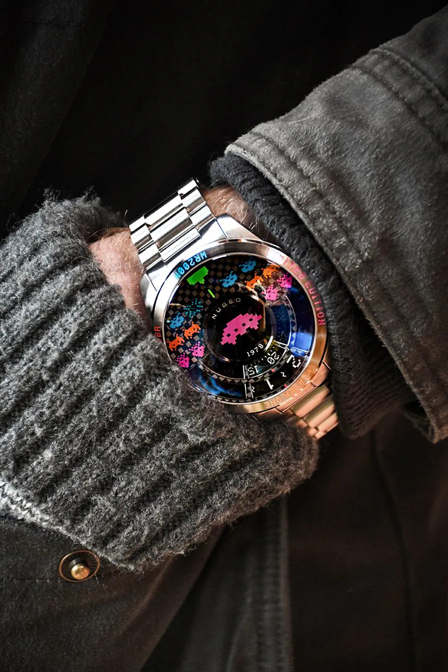 Nubeo NB-6082-SI-11 Mens Watch Quasar Automatic Limited 48mm 20ATM