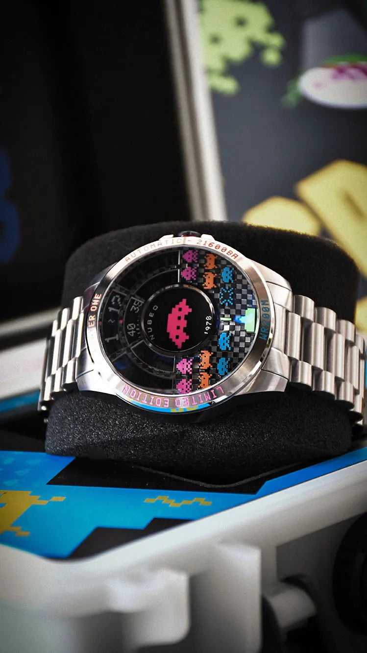 Nubeo NB-6082-SI-11 Mens Watch Quasar Automatic Limited 48mm 20ATM