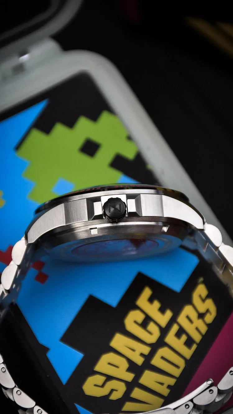 Nubeo NB-6082-SI-11 Mens Watch Quasar Automatic Limited 48mm 20ATM