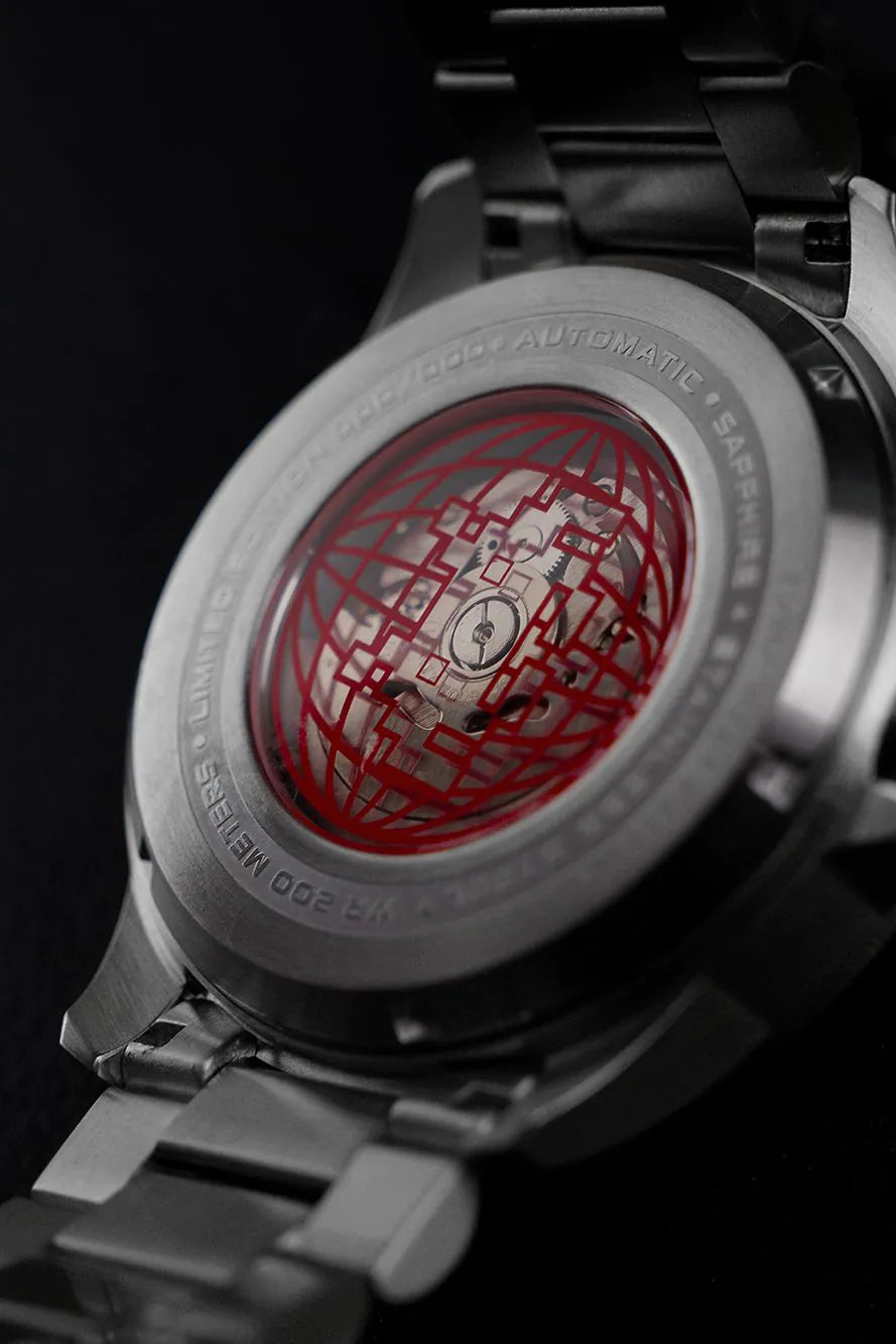 Nubeo NB-6082-SI-11 Mens Watch Quasar Automatic Limited 48mm 20ATM