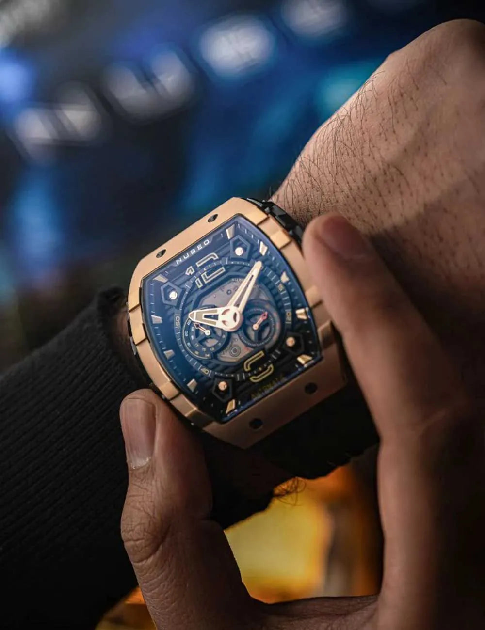 Nubeo NB-6087-06 Mens Watch Magellan 24h Automatic 49mm 5ATM