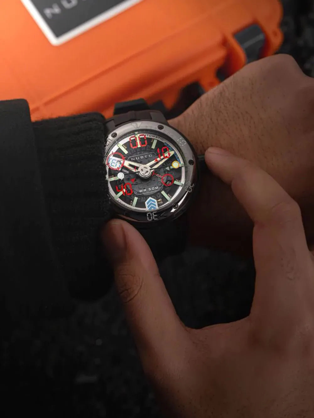 Nubeo NB-6090-22 Mens Watch Mariner 9 Automatic Limited Edition 50mm 5ATM