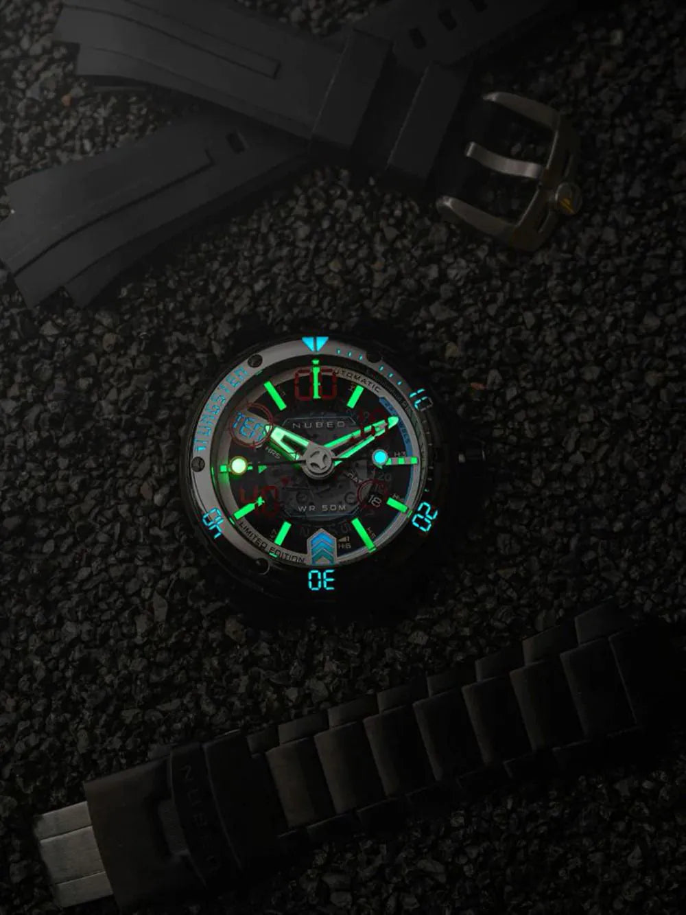 Nubeo NB-6090-22 Mens Watch Mariner 9 Automatic Limited Edition 50mm 5ATM