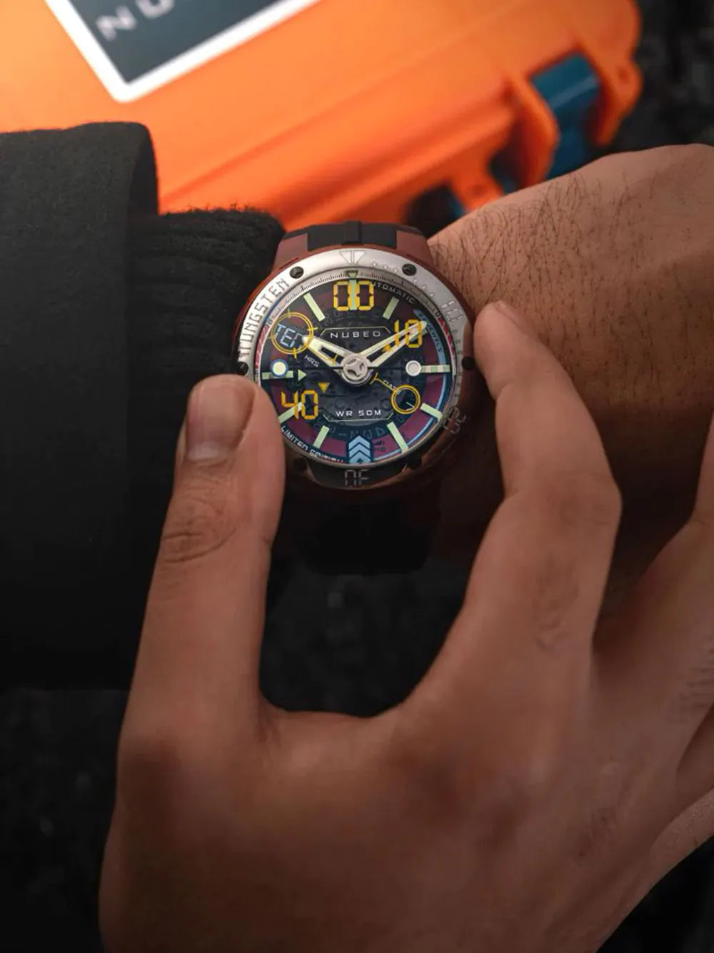 Nubeo NB-6090-55 Mens Watch Mariner 9 Automatic Limited Edition 50mm 5ATM