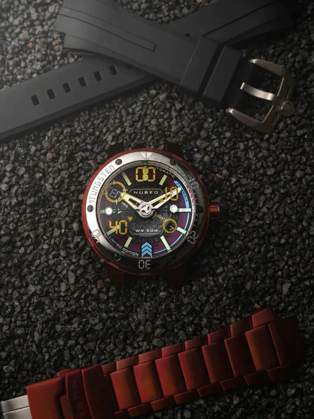 Nubeo NB-6090-55 Mens Watch Mariner 9 Automatic Limited Edition 50mm 5ATM