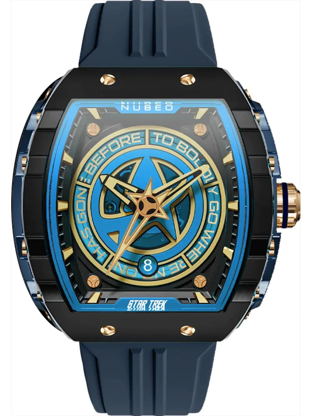 Nubeo NB-6098-03 Mens Watch Star Trek Starfleet Automatic Limited 48mm 5ATM