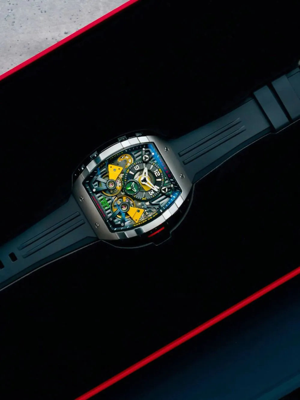 Nubeo NB-6100-02 Mens Watch Magellan Double Barrel Automatic 48mm 5ATM