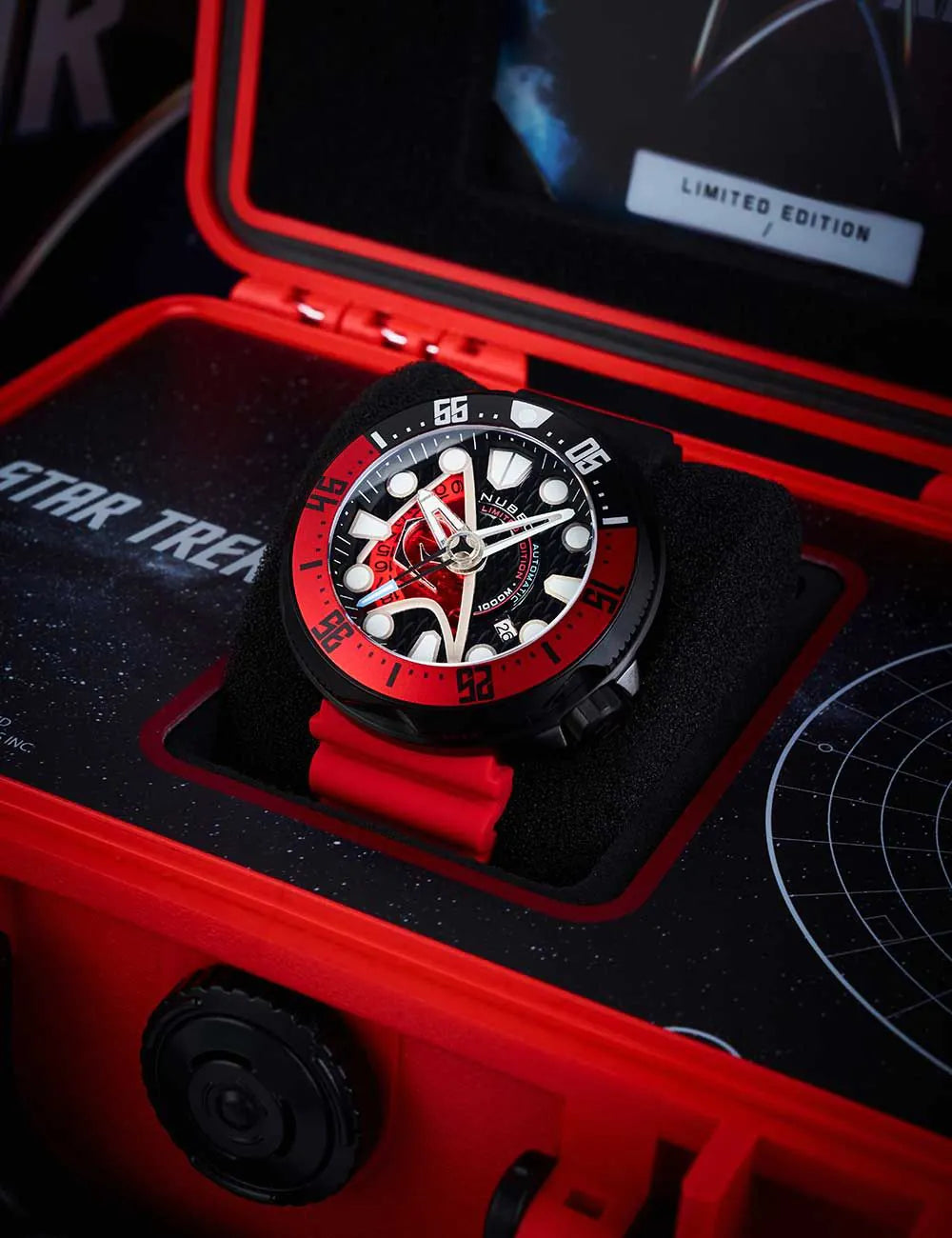 Nubeo NB-6104-03 Mens Watch Ventana Star Trek Starfleet Automatic Limited 50mm 100ATM