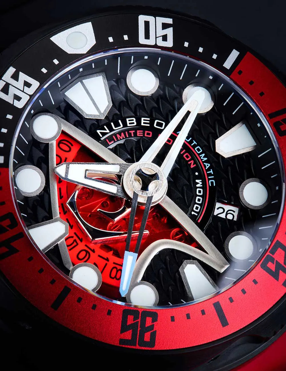 Nubeo NB-6104-03 Mens Watch Ventana Star Trek Starfleet Automatic Limited 50mm 100ATM