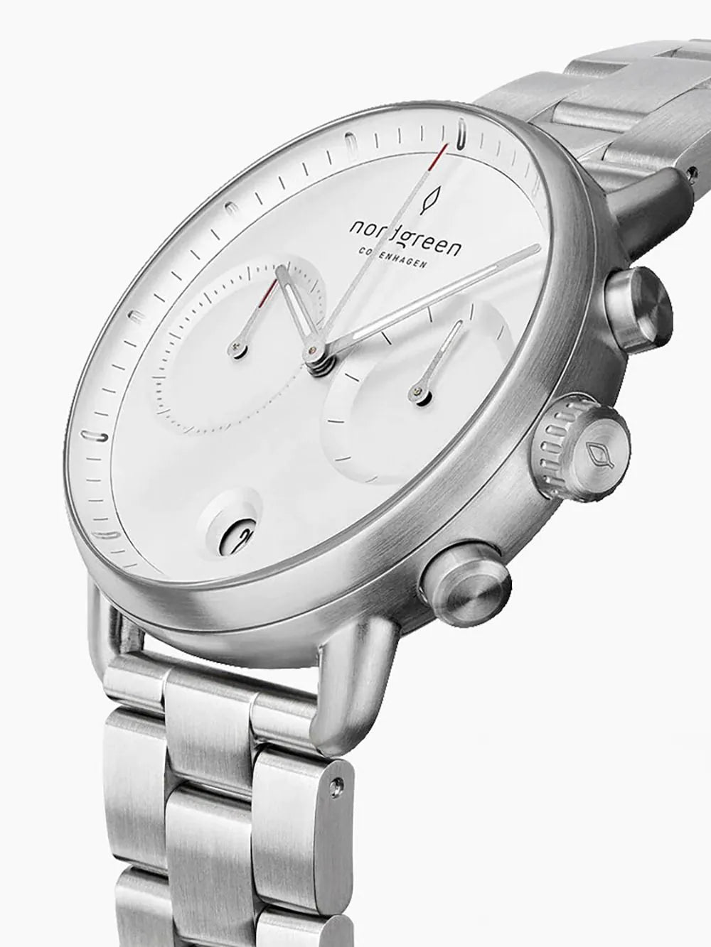 Nordgreen PI42SI3LSIXX Mens Watch Pioneer Chronograph 42mm 10ATM