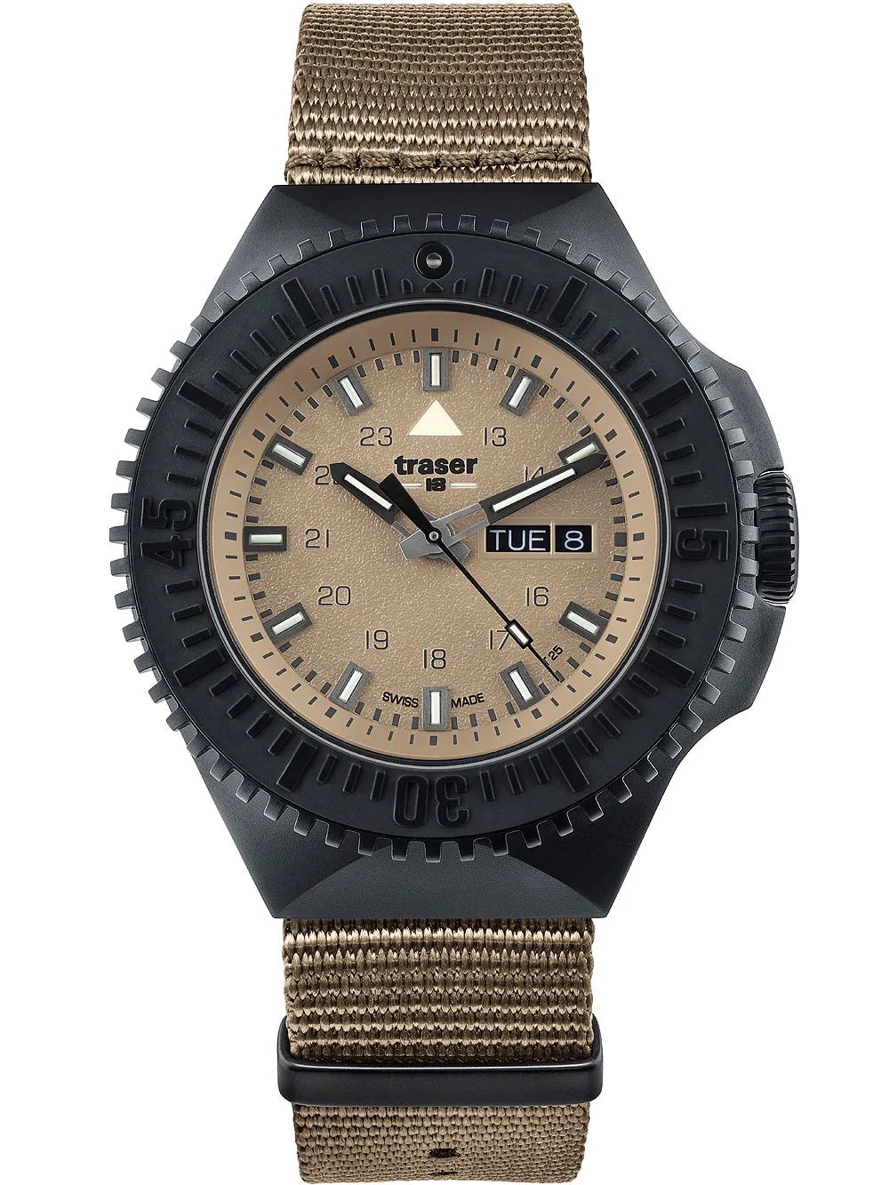 Traser H3 109860 P69 Black-Stealth Sand Mens Watch 46mm 20ATM