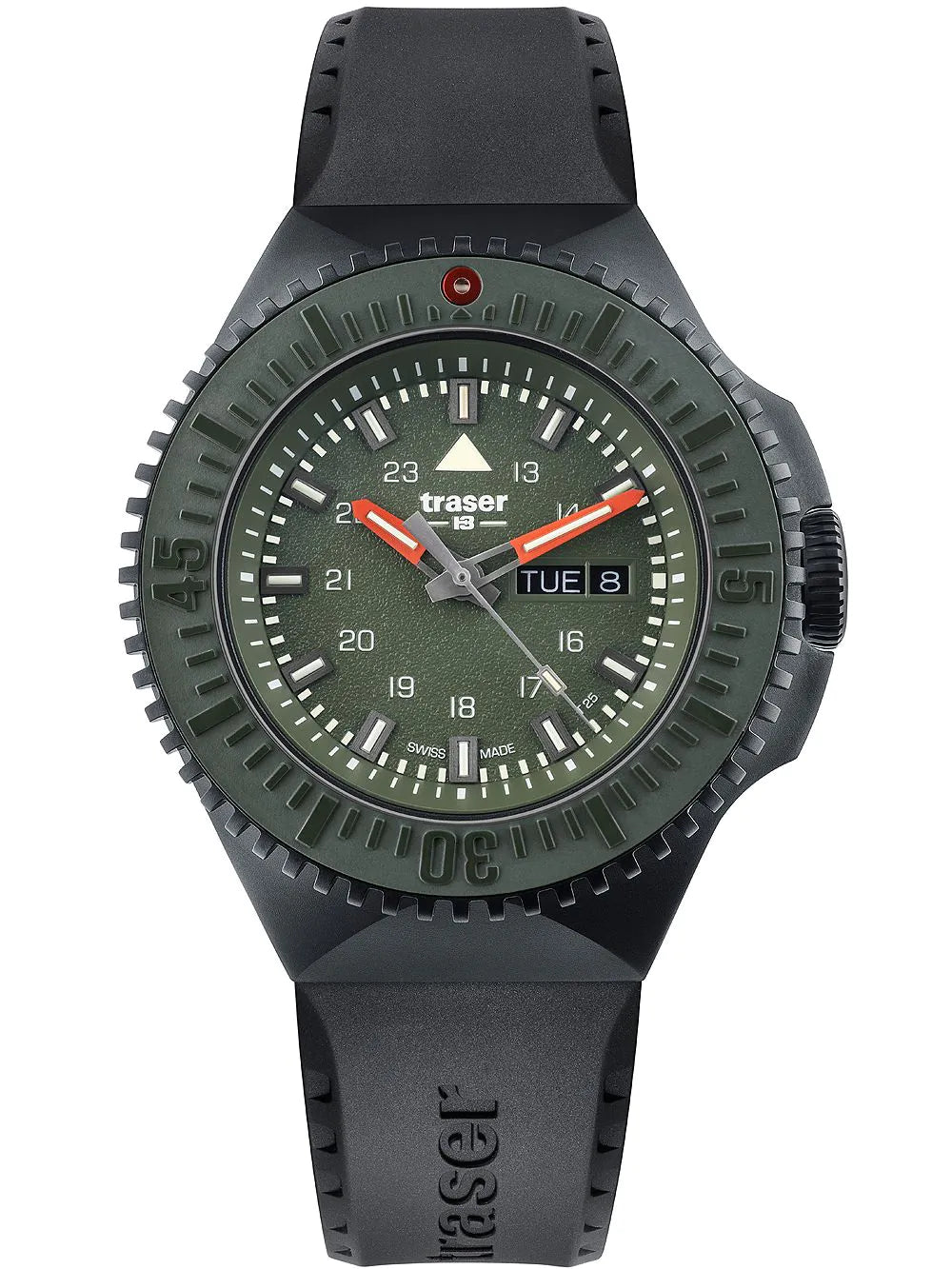 Traser H3 109859 P69 Black-Stealth Green Mens Watch 46mm 20ATM