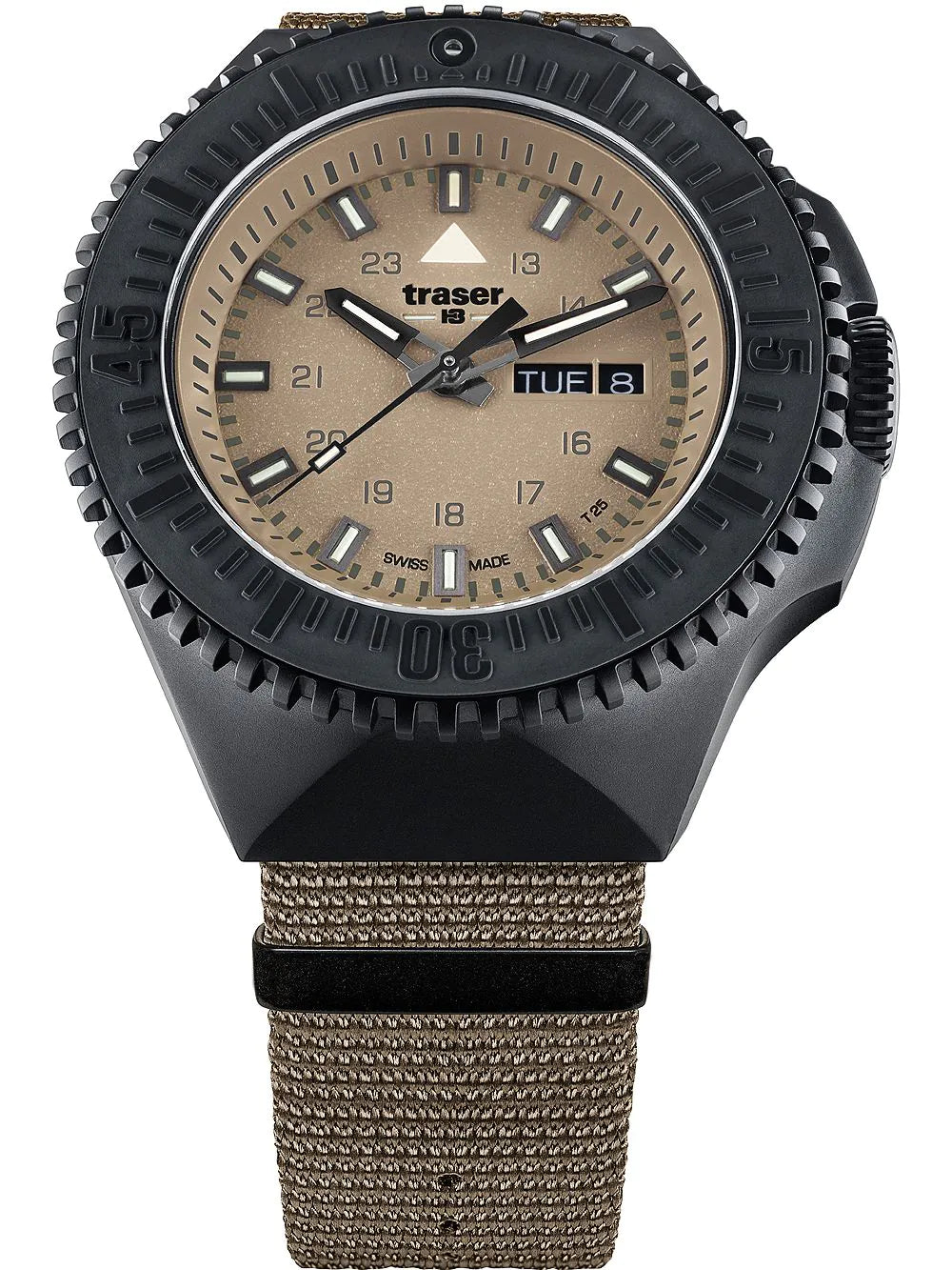 Traser H3 109860 P69 Black-Stealth Sand Mens Watch 46mm 20ATM