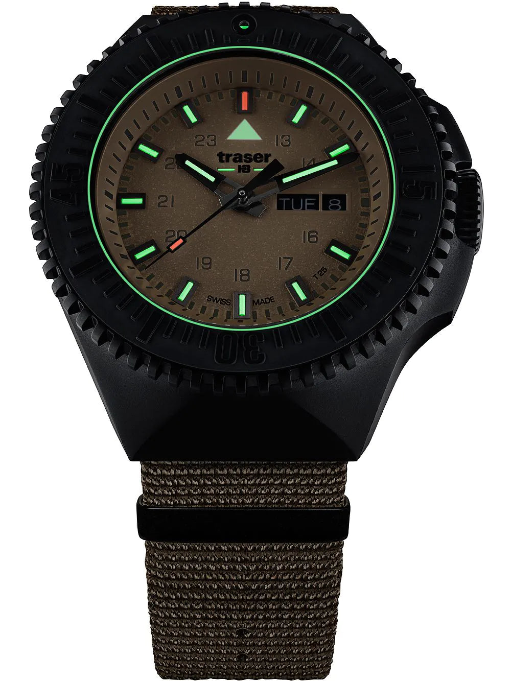 Traser H3 109860 P69 Black-Stealth Sand Mens Watch 46mm 20ATM