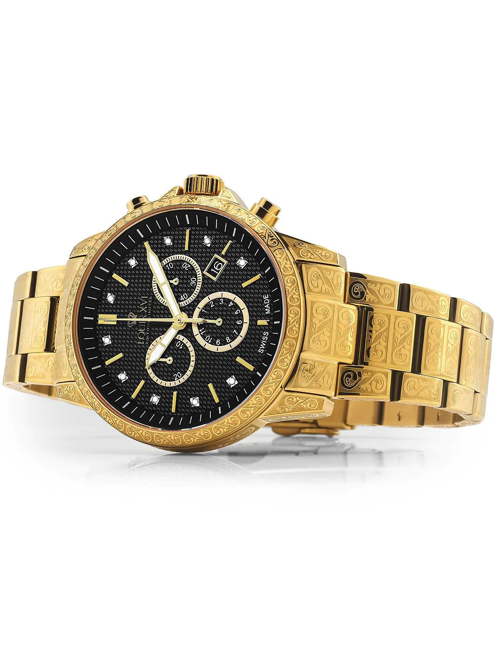 Louis XVI LXVI1085 Palais Royale Chronograph Mens Watch 43mm 5ATM