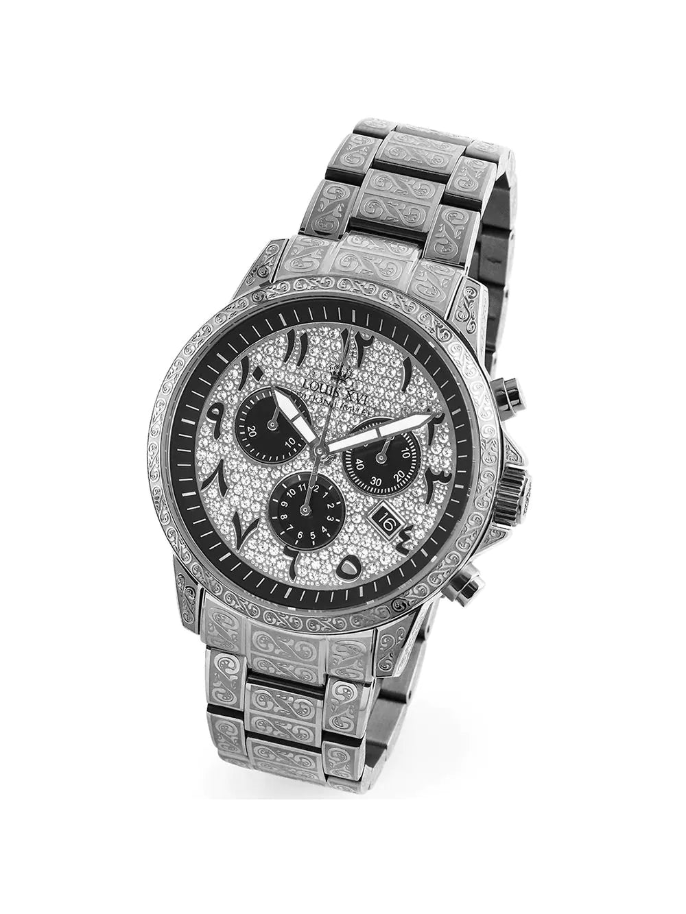 Louis XVI LXVI1097 Palais Royale Arabic Chronograph Mens Watch 43mm 10ATM