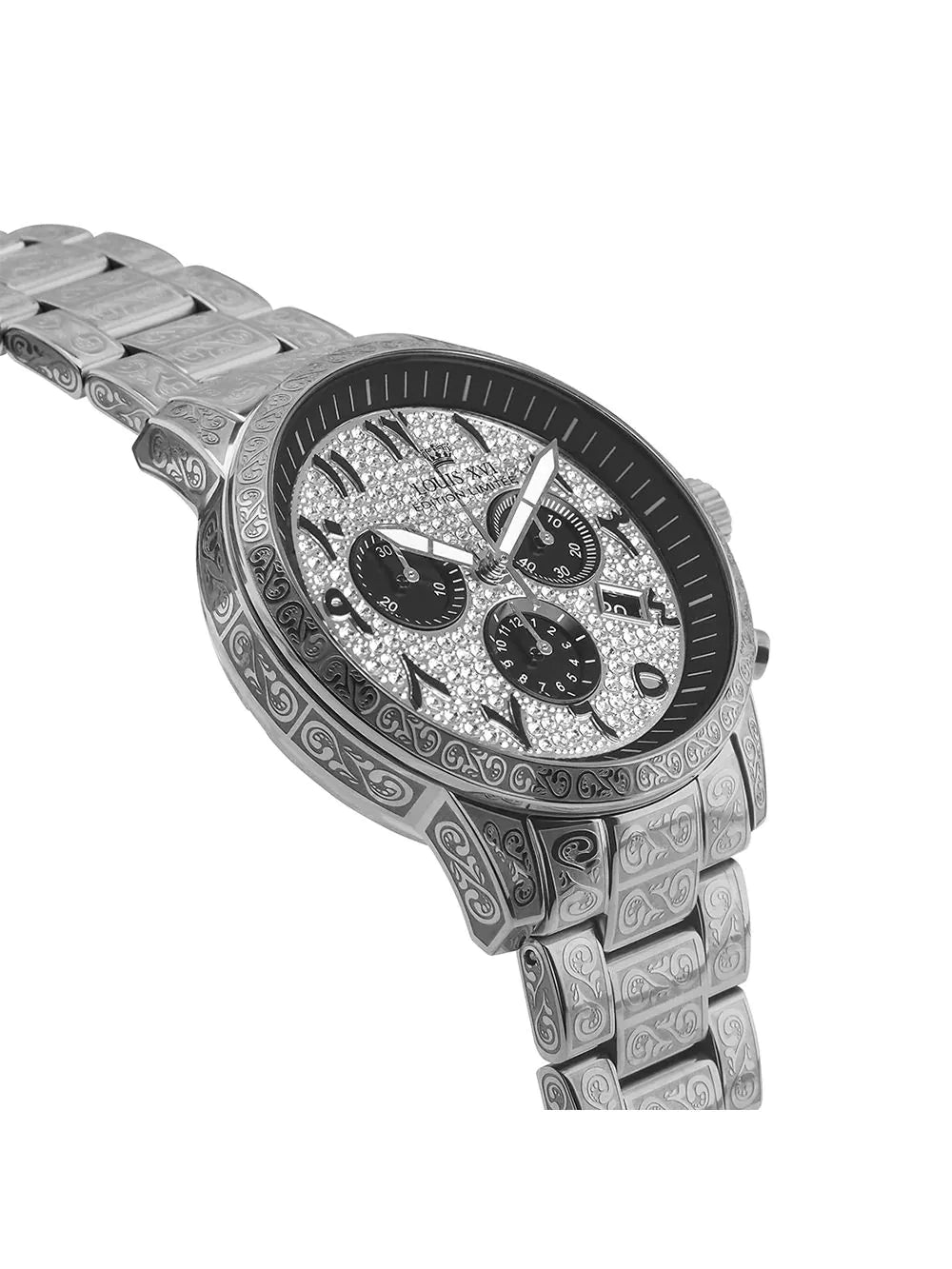 Louis XVI LXVI1097 Palais Royale Arabic Chronograph Mens Watch 43mm 10ATM