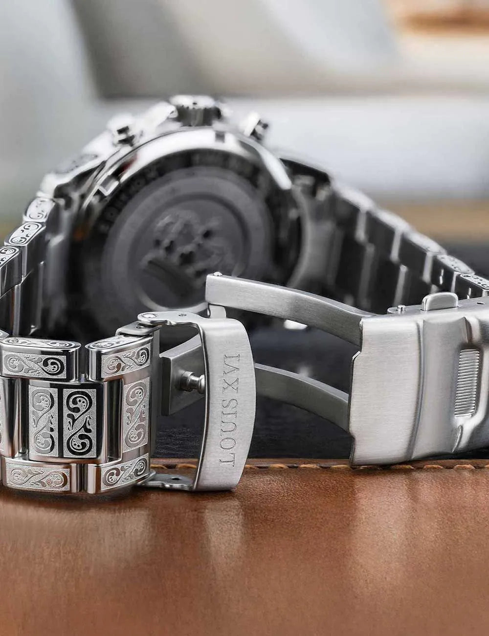 Louis XVI LXVI4021 Mens Watch Palais Royale 2.0 Diamond Chronograph 48mm 10ATM