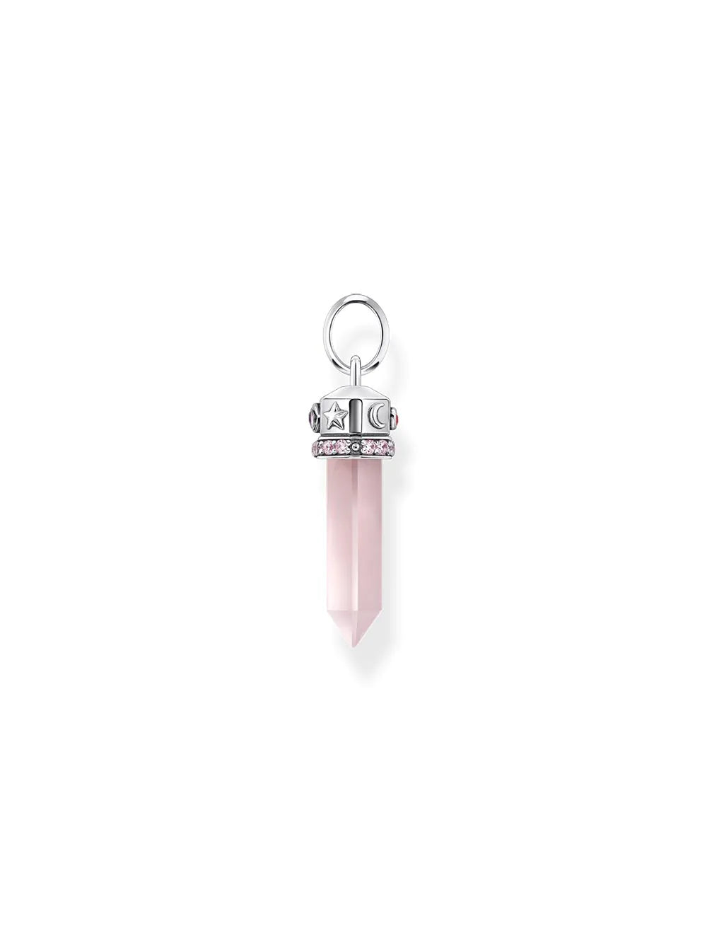 Thomas Sabo PE955-640-9 Silver pendant w. rose-coloured rose quartz crystal