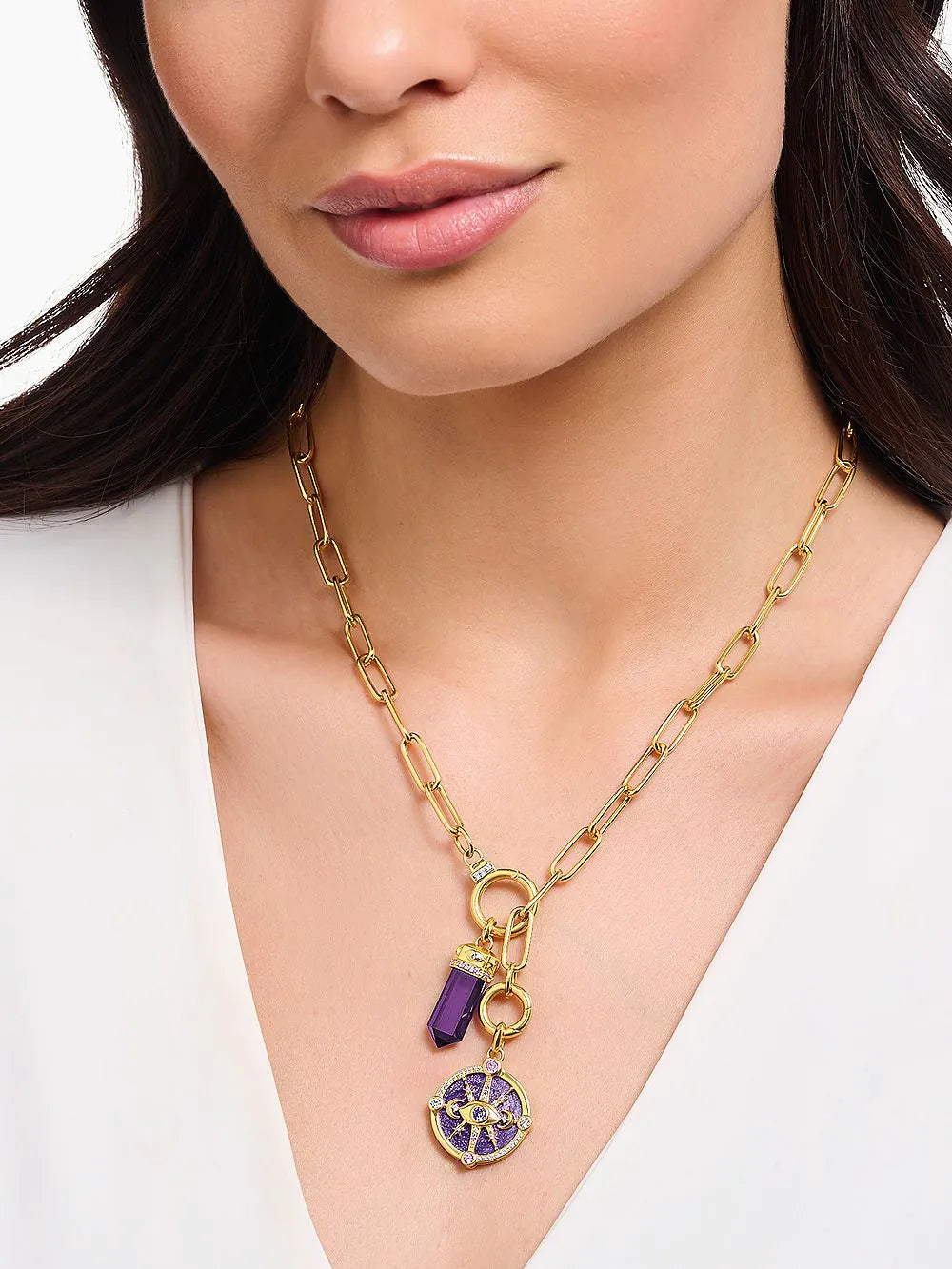 Thomas Sabo PE955-995-13 Pendant with imitation amethyst