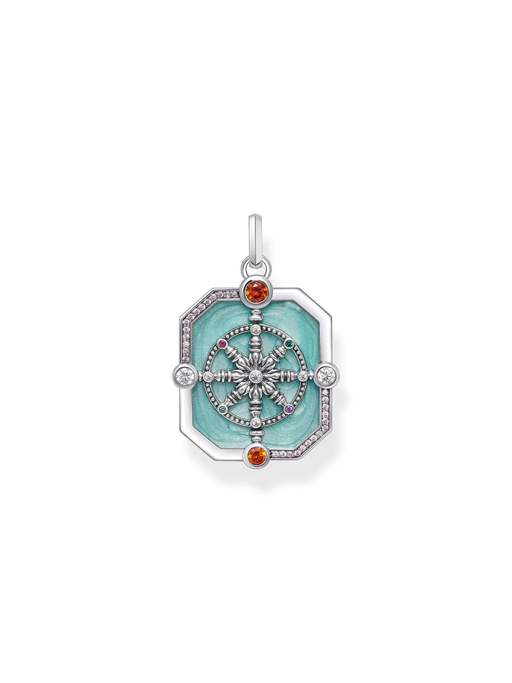 Thomas Sabo PE961-340-7 Silver pendant Wheel of Karma + zirconia
