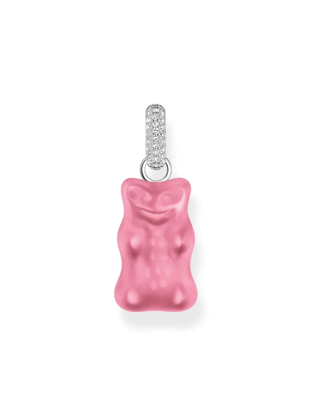 Thomas Sabo PE967-052-9 Big Silver Gold Bears Pendant in Pink with Stones Ladies