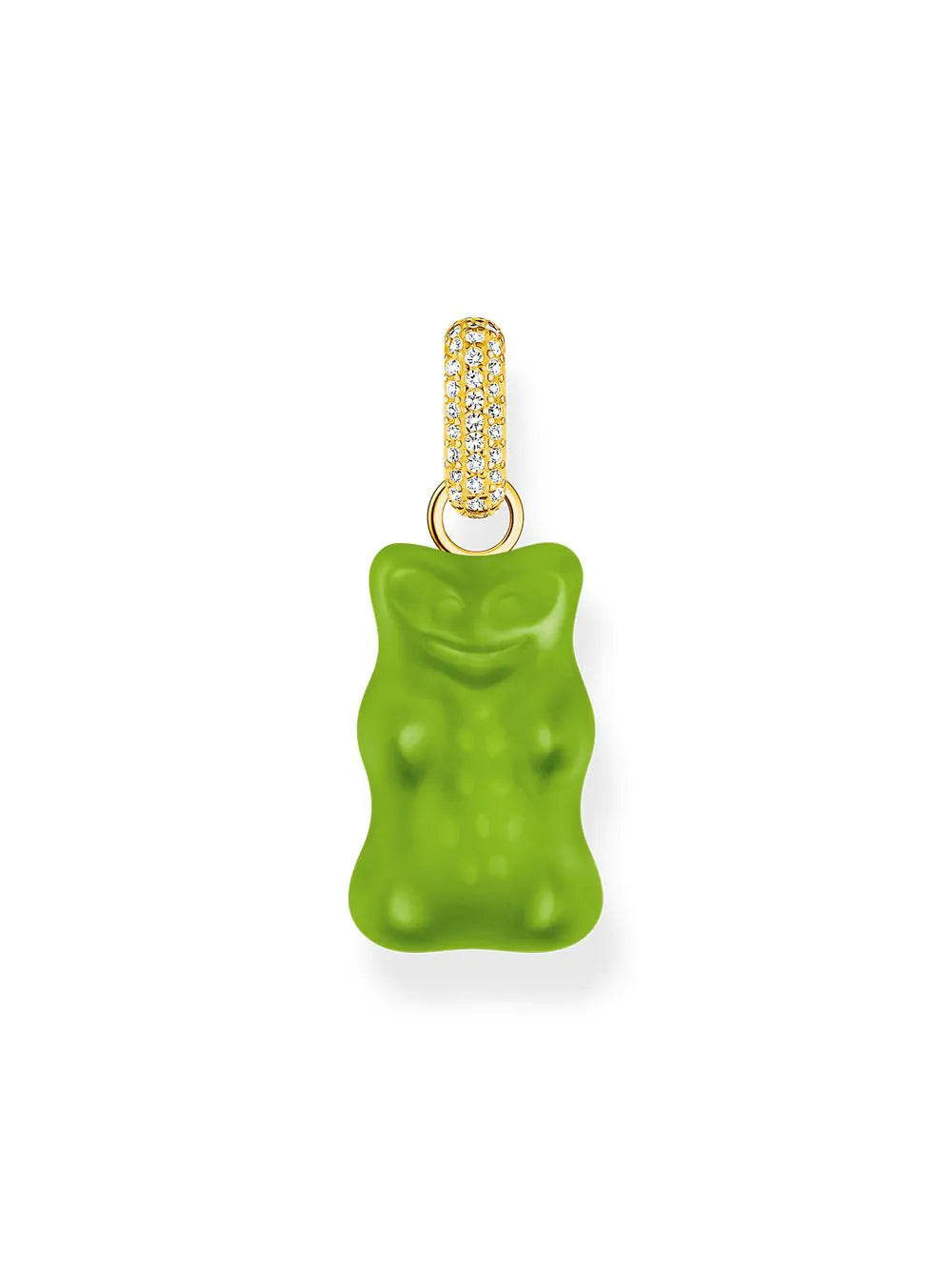 Thomas Sabo PE967-414-6 Large gold-plated green Goldbears pendant w. stones