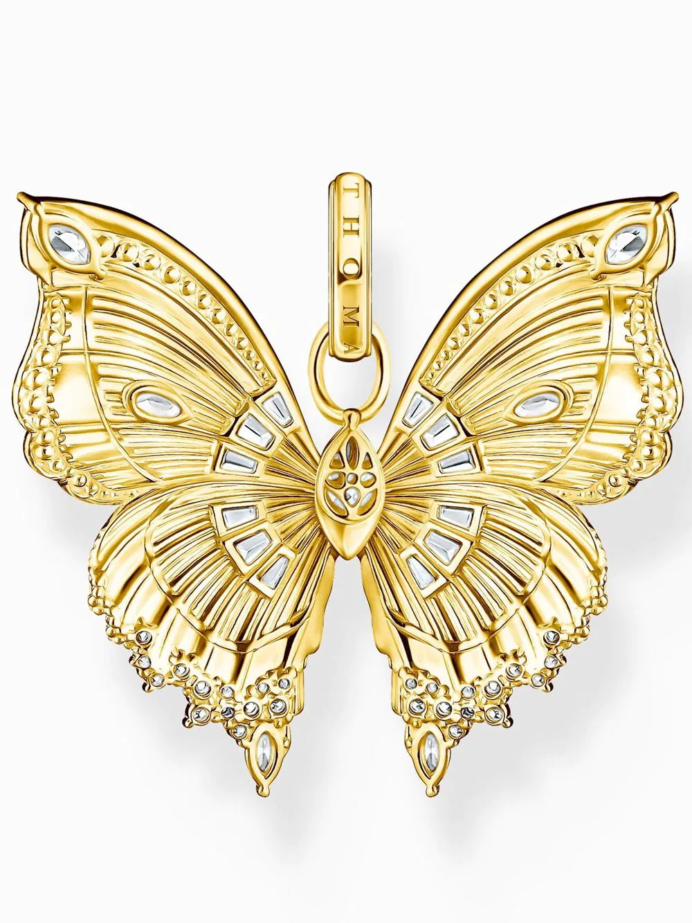Thomas Sabo PE984-414-14 charms - butterfly with stones gold plated Ladies